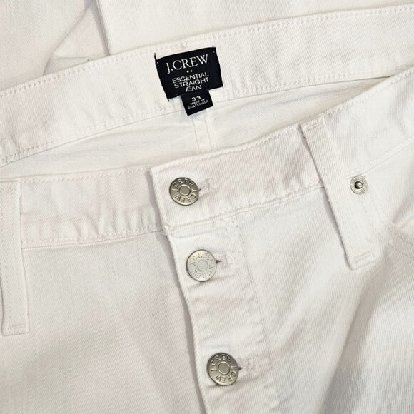 NWT!!! J.Crew Factory - Essential straight high rise button fly white jeans - Picture 13 of 13